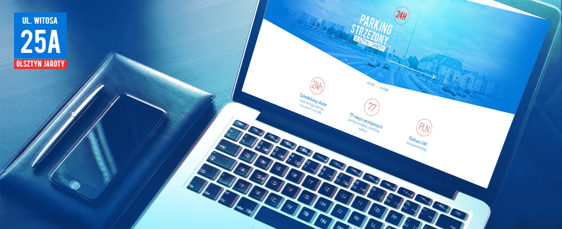 strona internetowa Olparking – strona internetowa tło