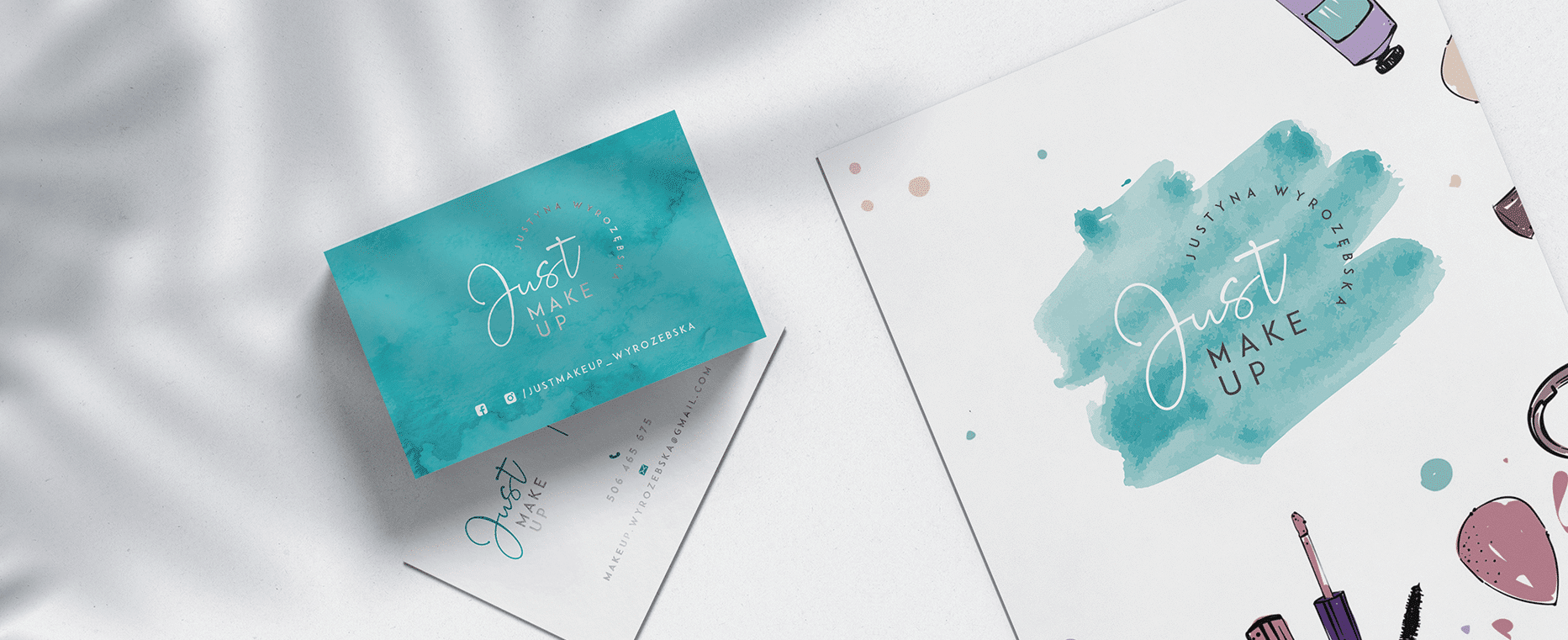 logo Just Make Up tło