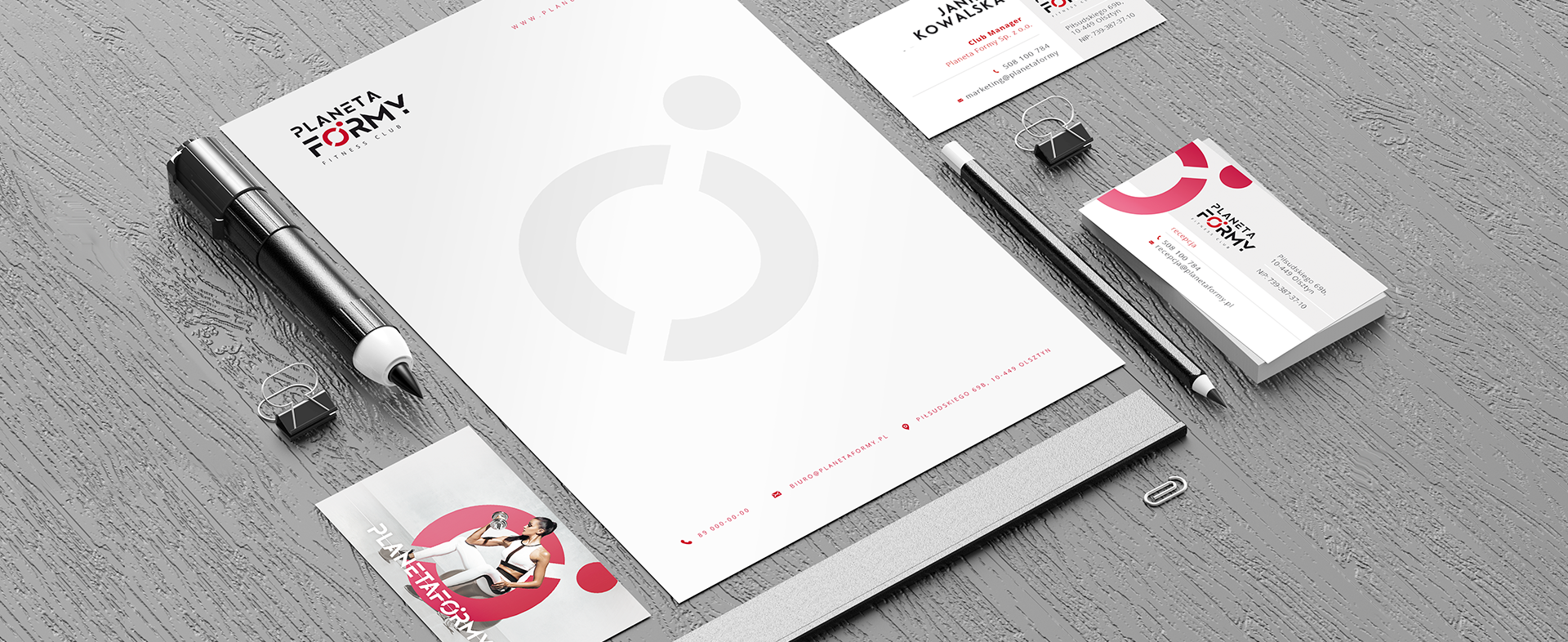 rebranding Rebrandling dla marki Planeta Formy tło