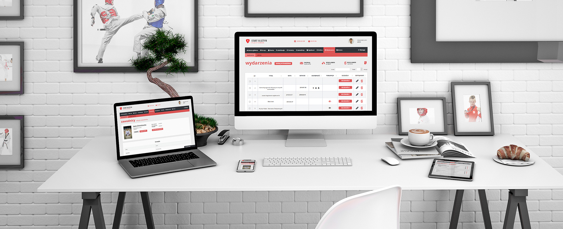 system dedykowany Taekwondo Olsztyn tło