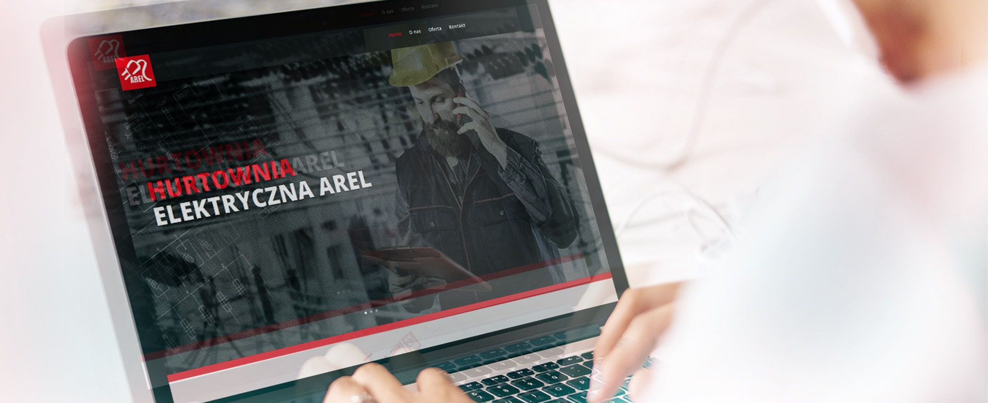 strona internetowa Arel – strona internetowa hurtowni tło