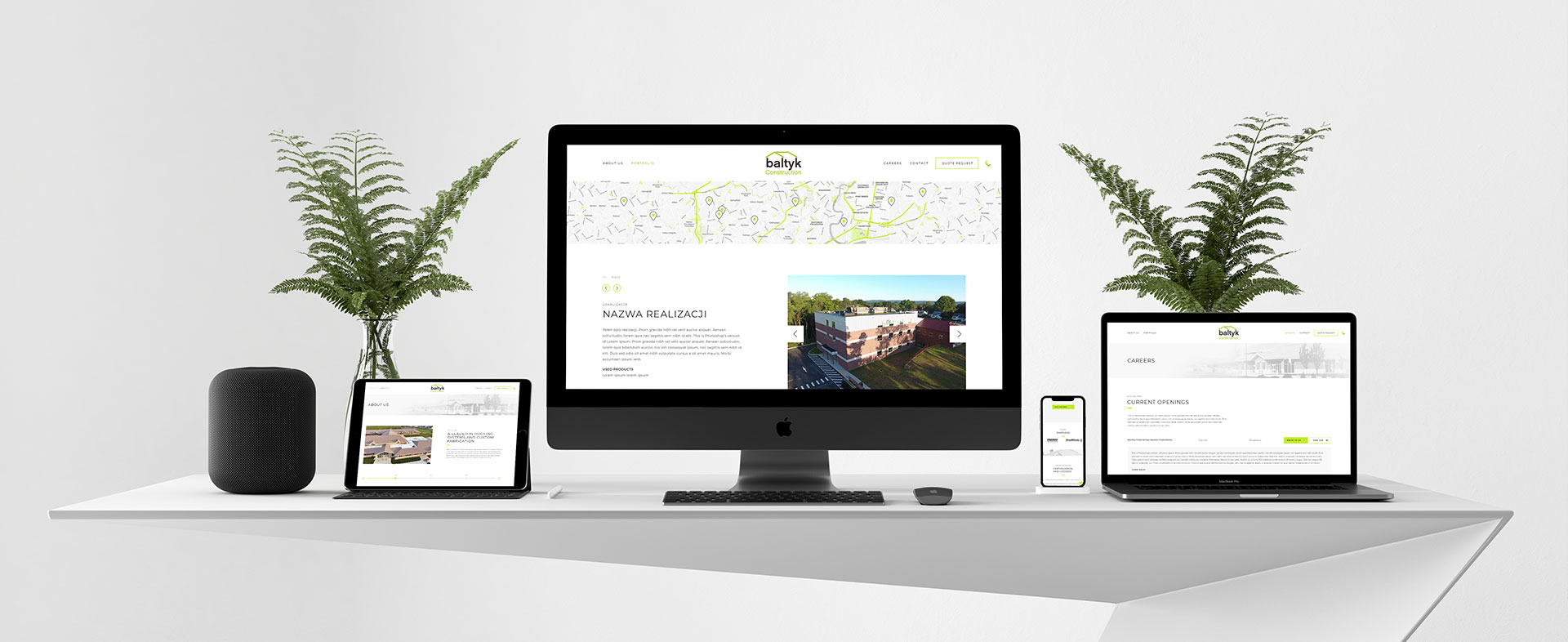 strona internetowa Baltyk Construction – strona internetowa tło