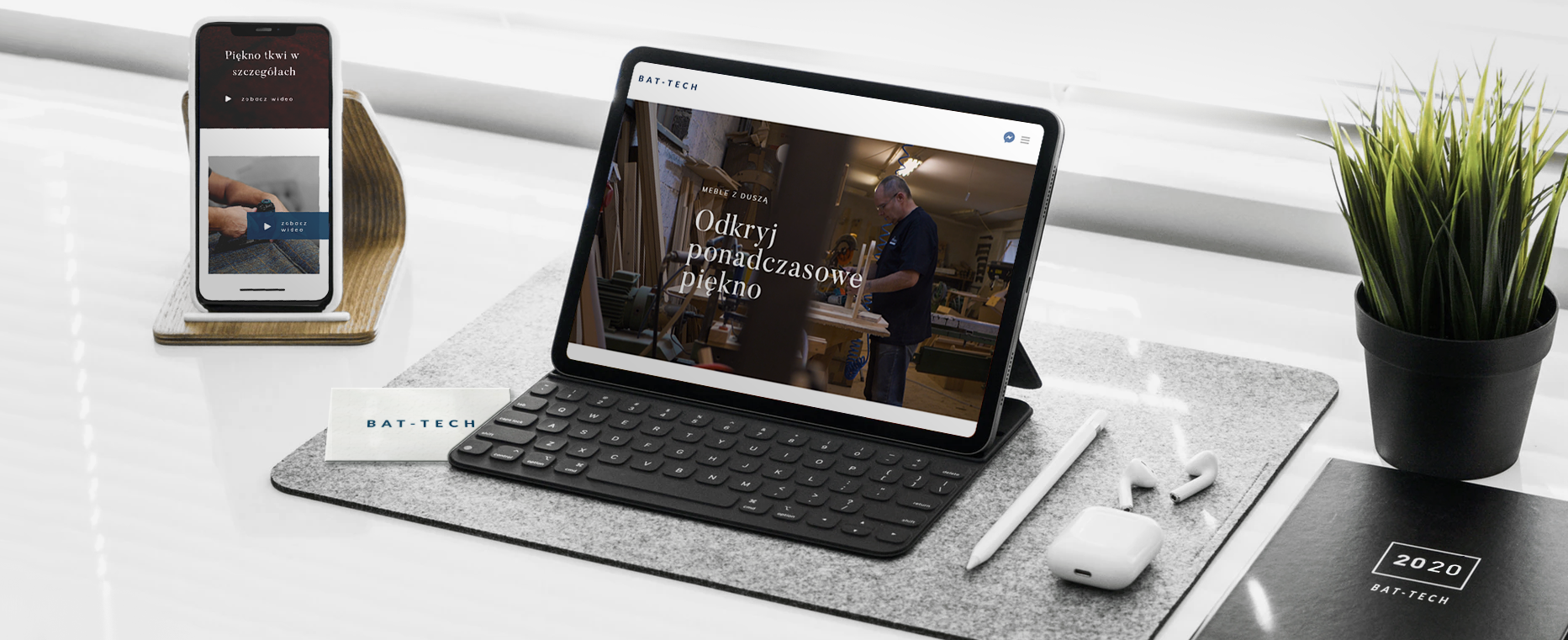 website Website design for Bat-Tech tło