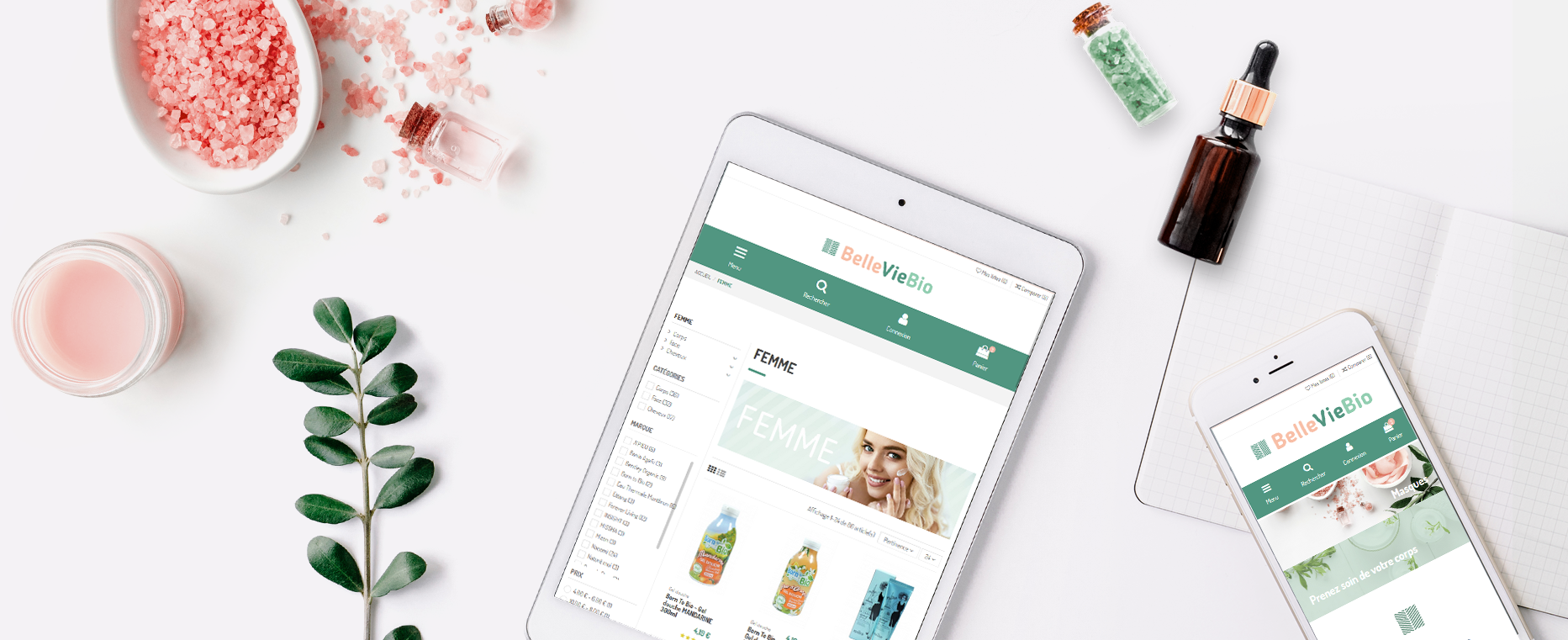 sklep internetowy Belle Vie Bio – francuski sklep internetowy tło