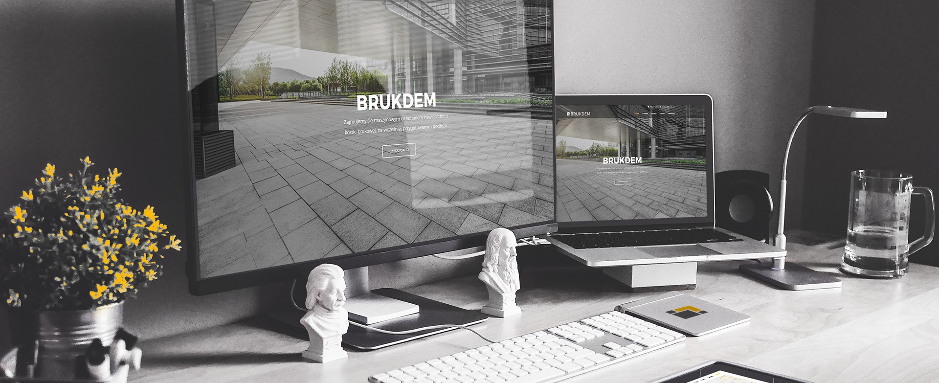strona internetowa Brukdem – strona internetowa tło
