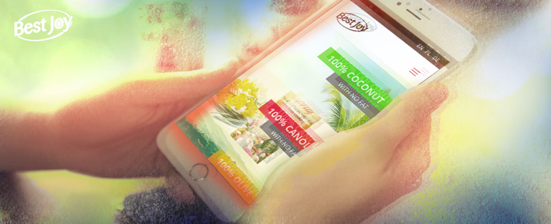 strona internetowa Cooking Spray – marka od Best Joy tło