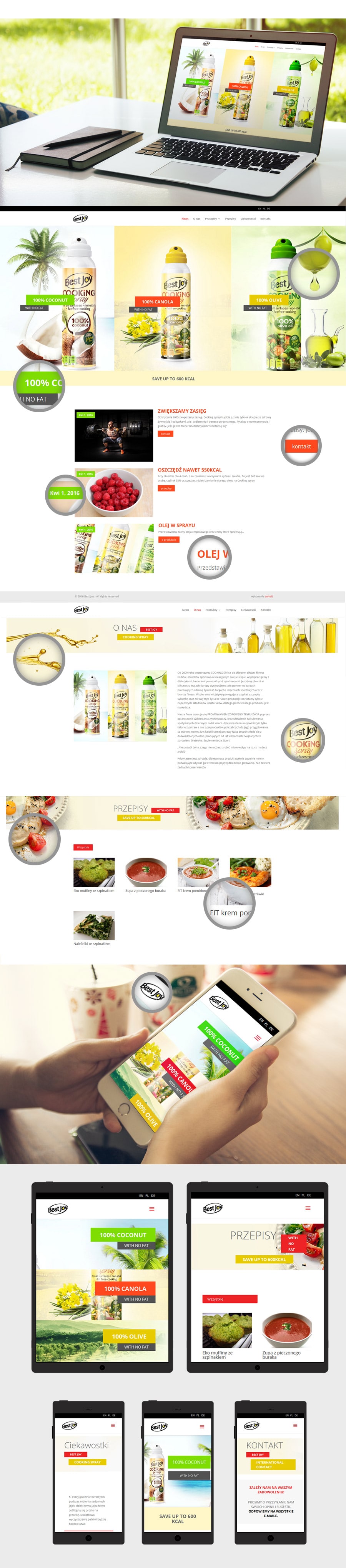 strona internetowa Cooking Spray