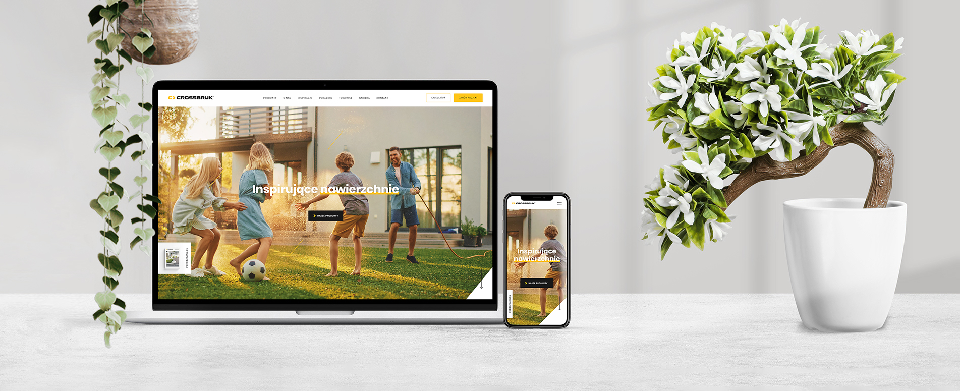 strona internetowa Crossbruk strona internetowa branży brukarskiej tło