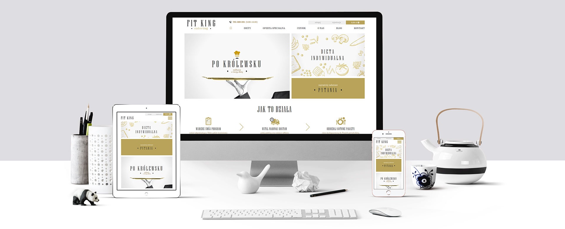 strona internetowa Nowz wersja strony internetowej Fit King tło