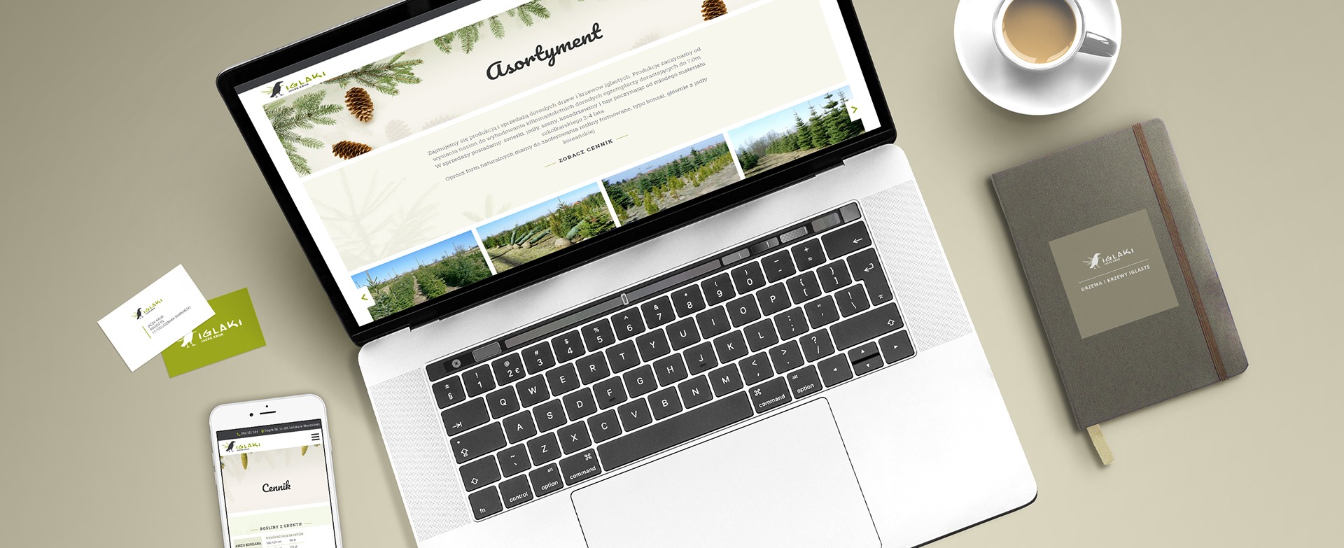 strona internetowa Kruk Iglaki – strona dla producenta tło