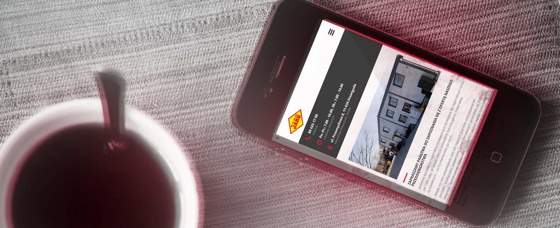 strona internetowa Jaro – strona internetowa dla hurtowni tło