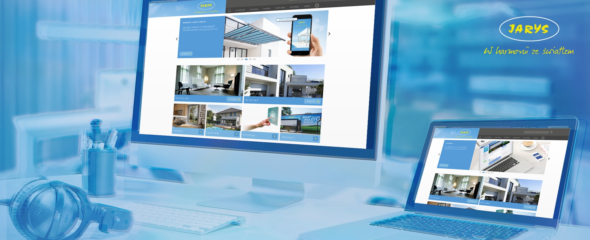 strona internetowa Jarys – nowoczesny portal tło