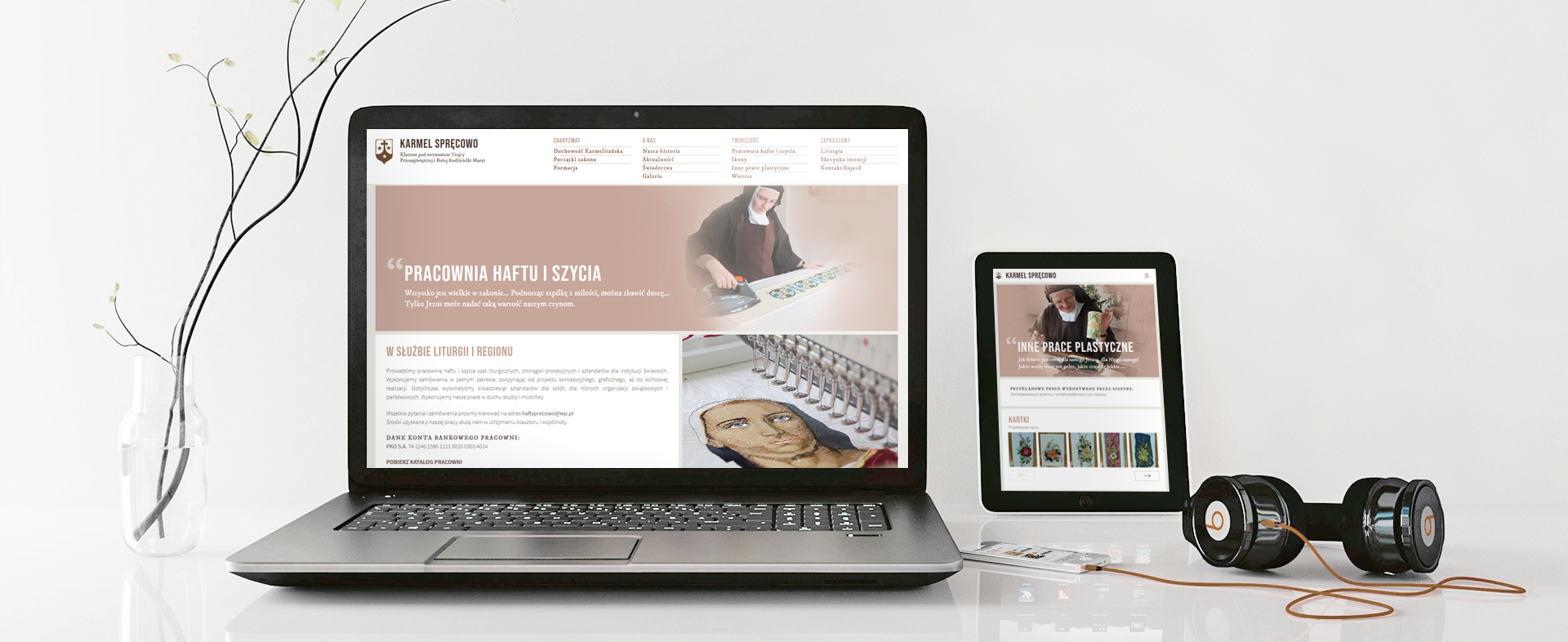 strona internetowa Karmel Spręcowo tło