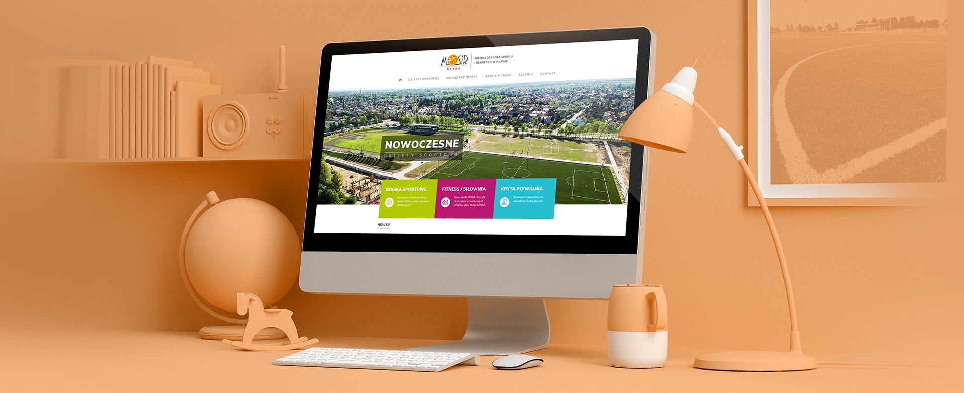 strona internetowa MOSiR Mława tło