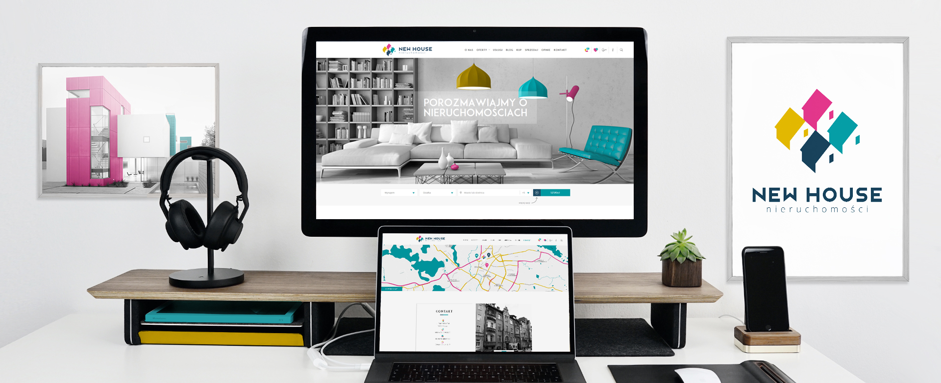 strona internetowa New House tło