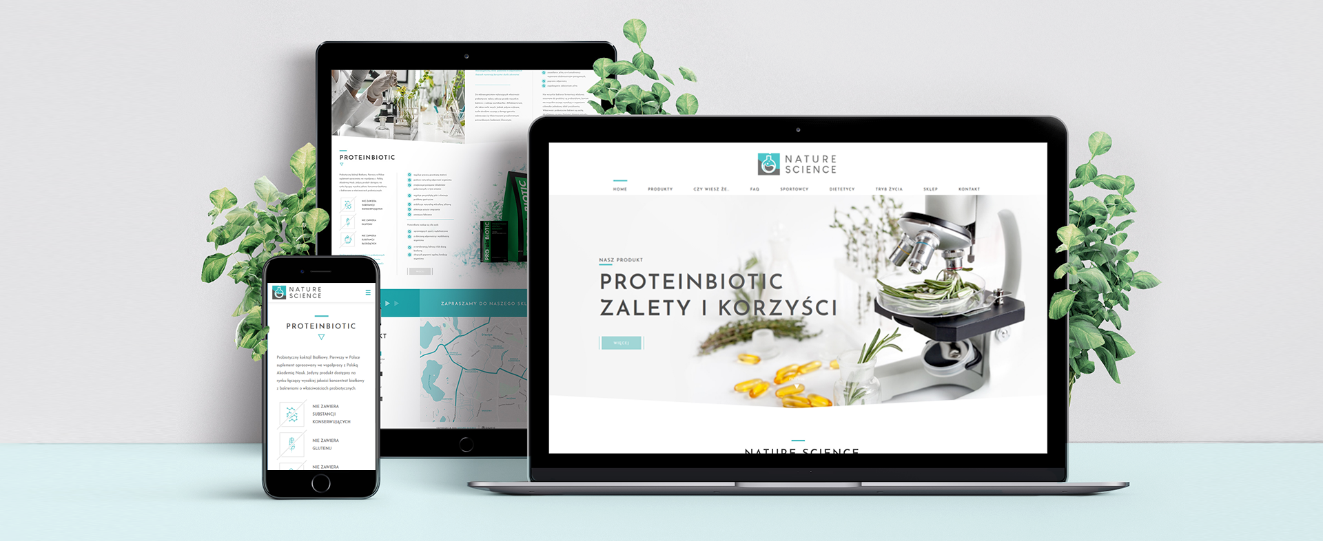 website Nature Science tło