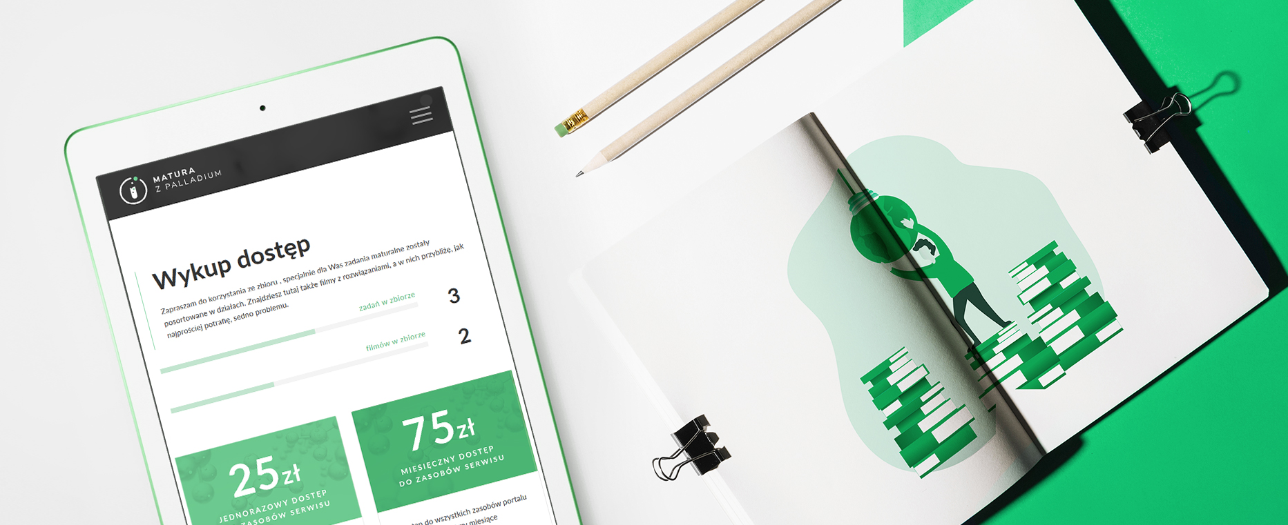 strona internetowa Matura z Palladium tło