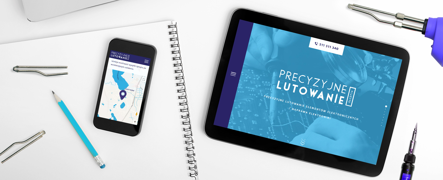 strona internetowa Precyzyjne Lutowanie tło