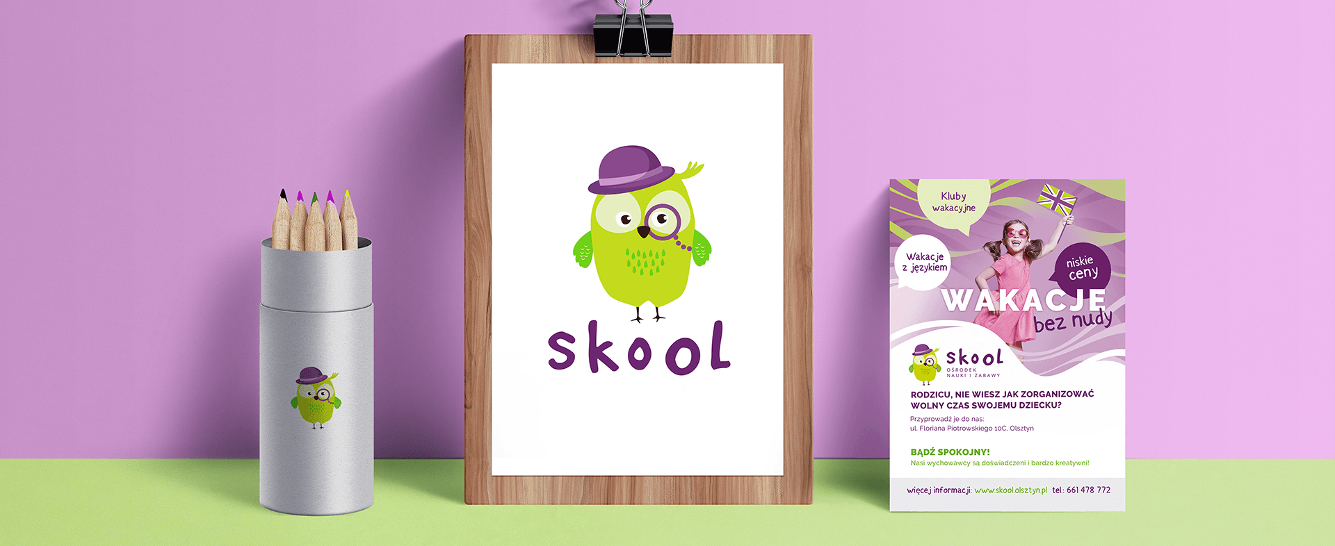 logo Logo dla szkoły Skool tło