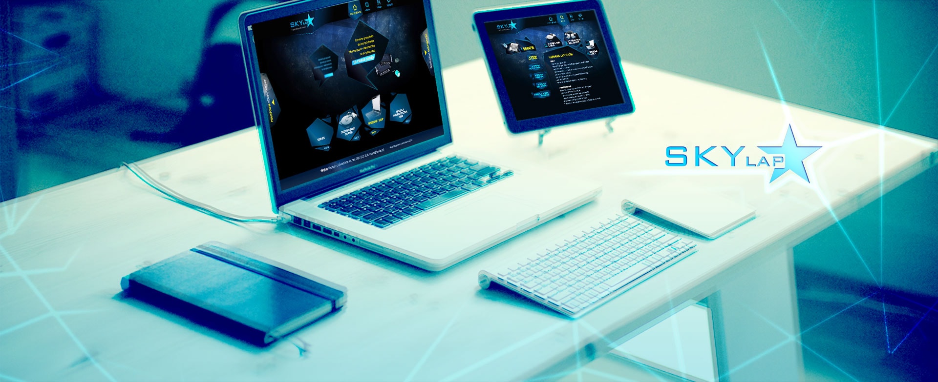 strona internetowa Skylap tło