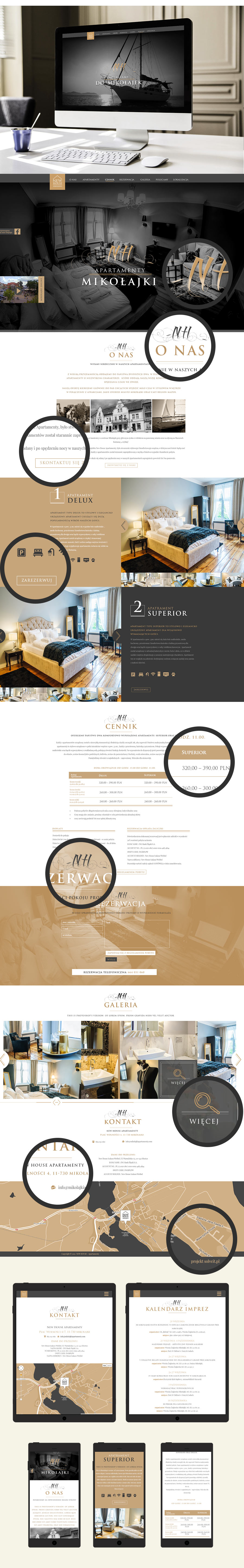 strona internetowa New House Apartamenty