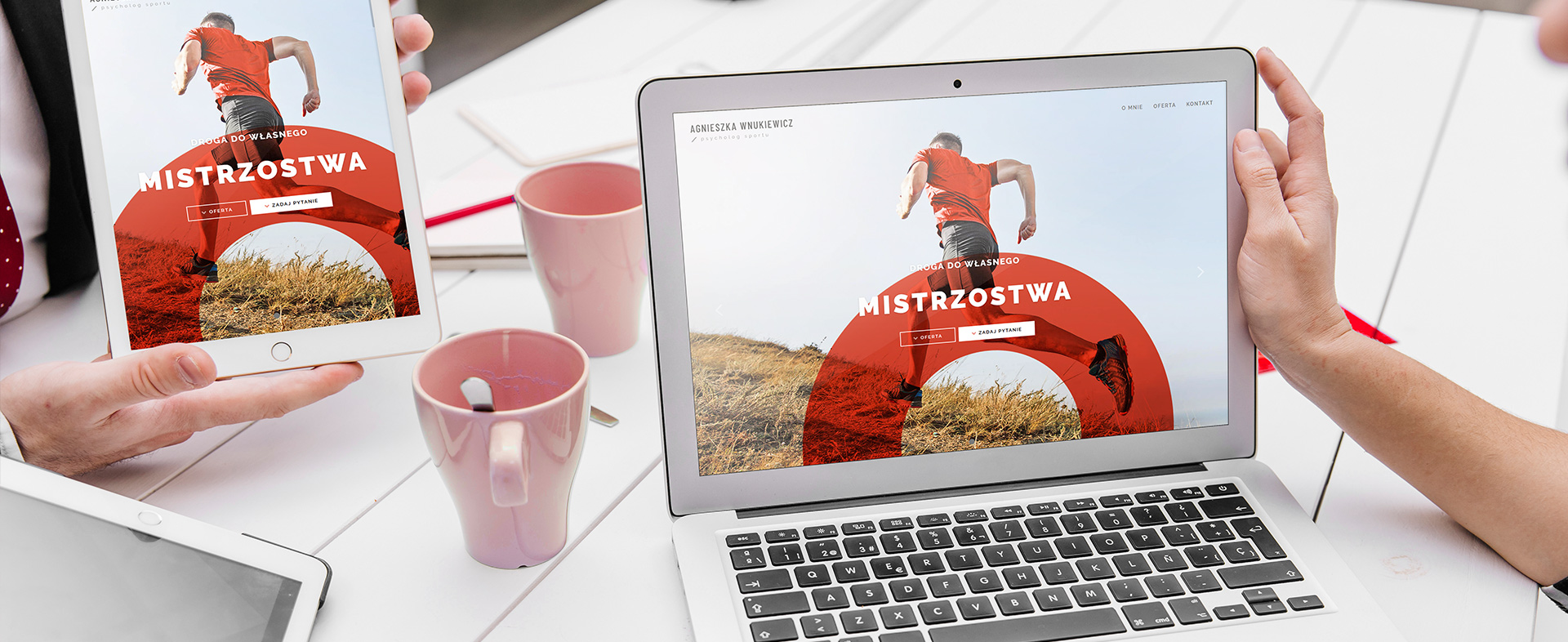 strona internetowa Agnieszka Wnukiewicz – strona psychologa sportu tło