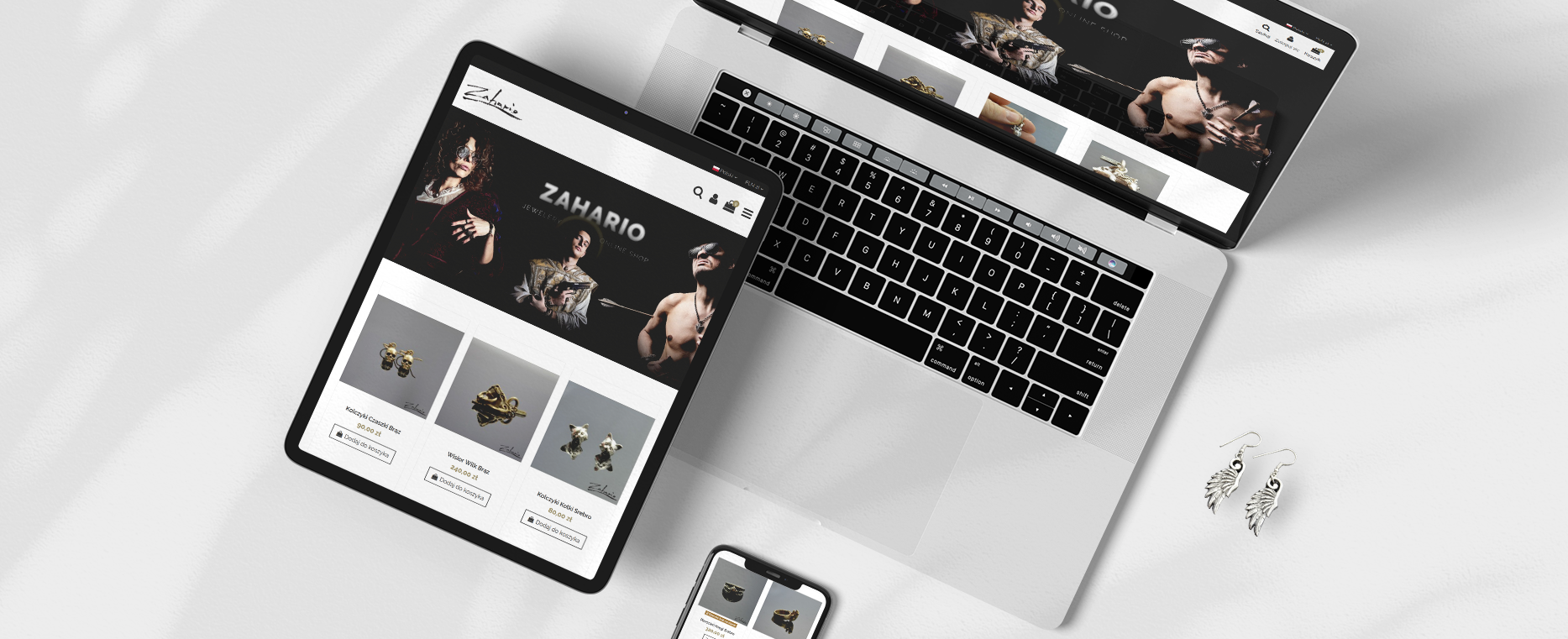 sklep internetowy Minimalistyczny sklep internetowy Zahario tło