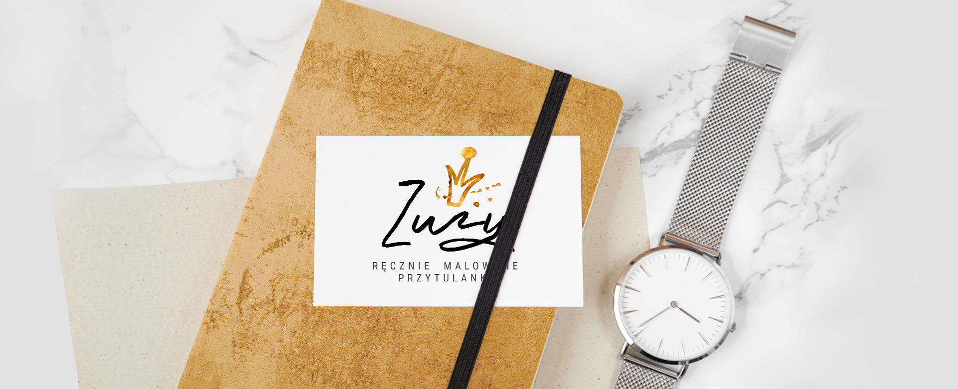 system identyfikacji wizualnej Pracownia Artystyczna Loft – marka Zuzy tło