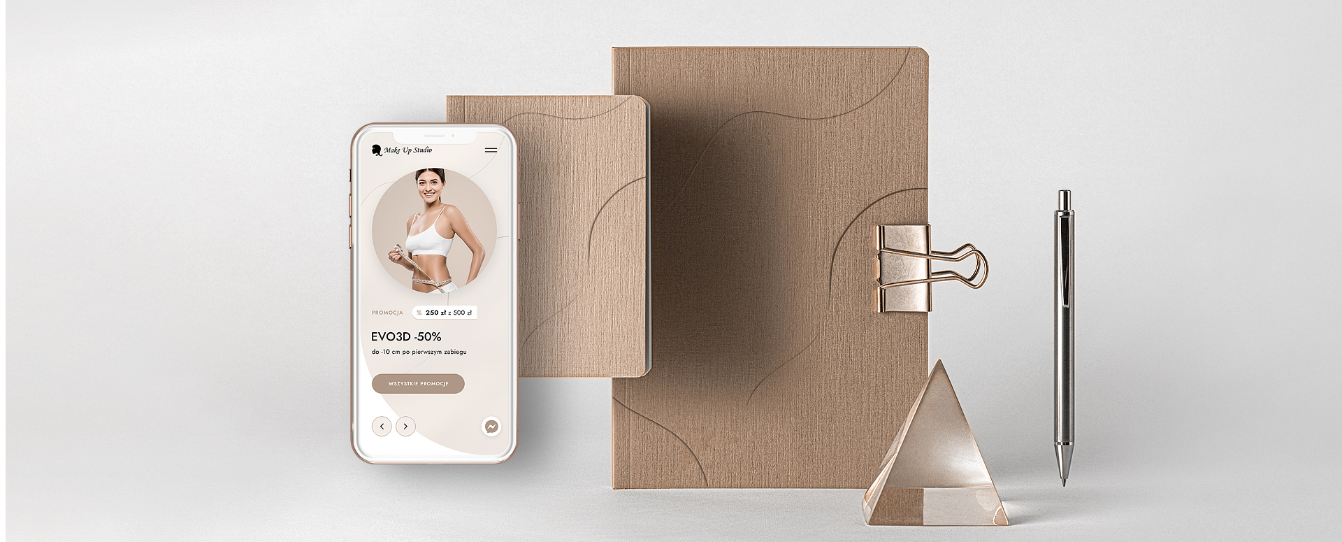 website Website project for Make Up Studio tło