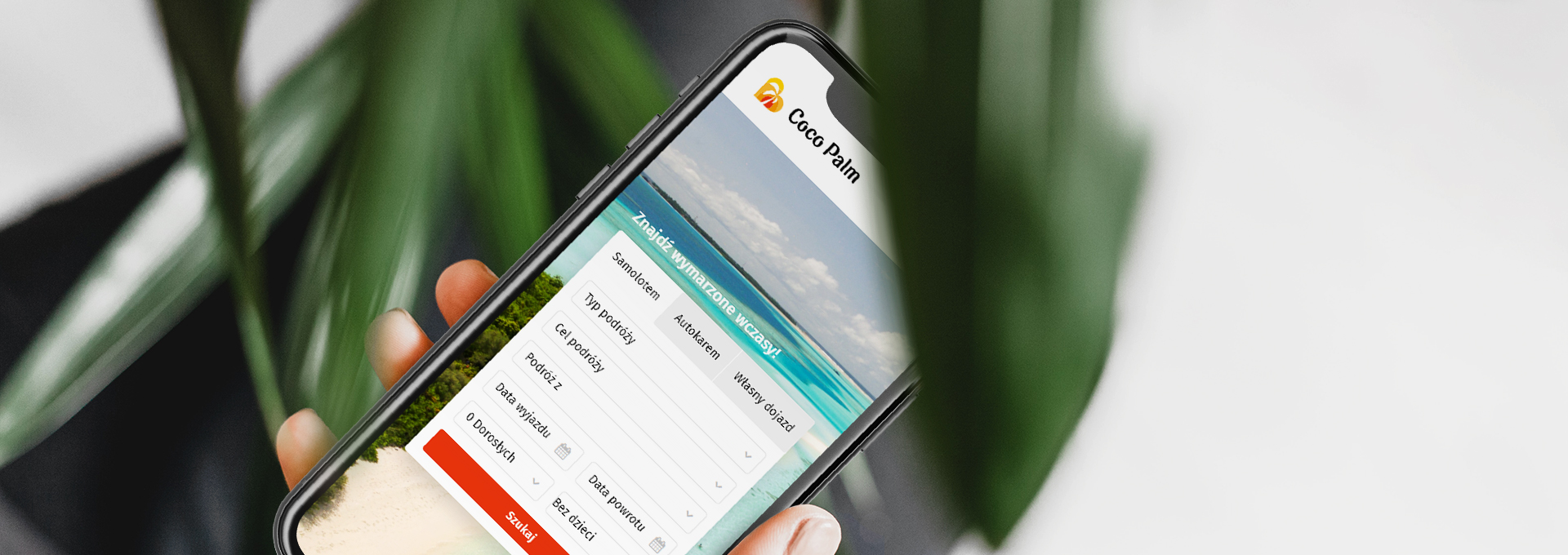 website Website for travel agency Coco Palm tło