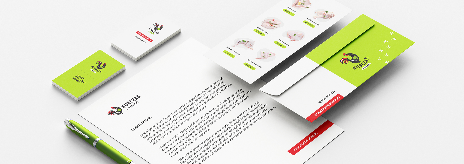 system identyfikacji wizualnej Kurczak z Warmii – identyfikacja wizualna tło