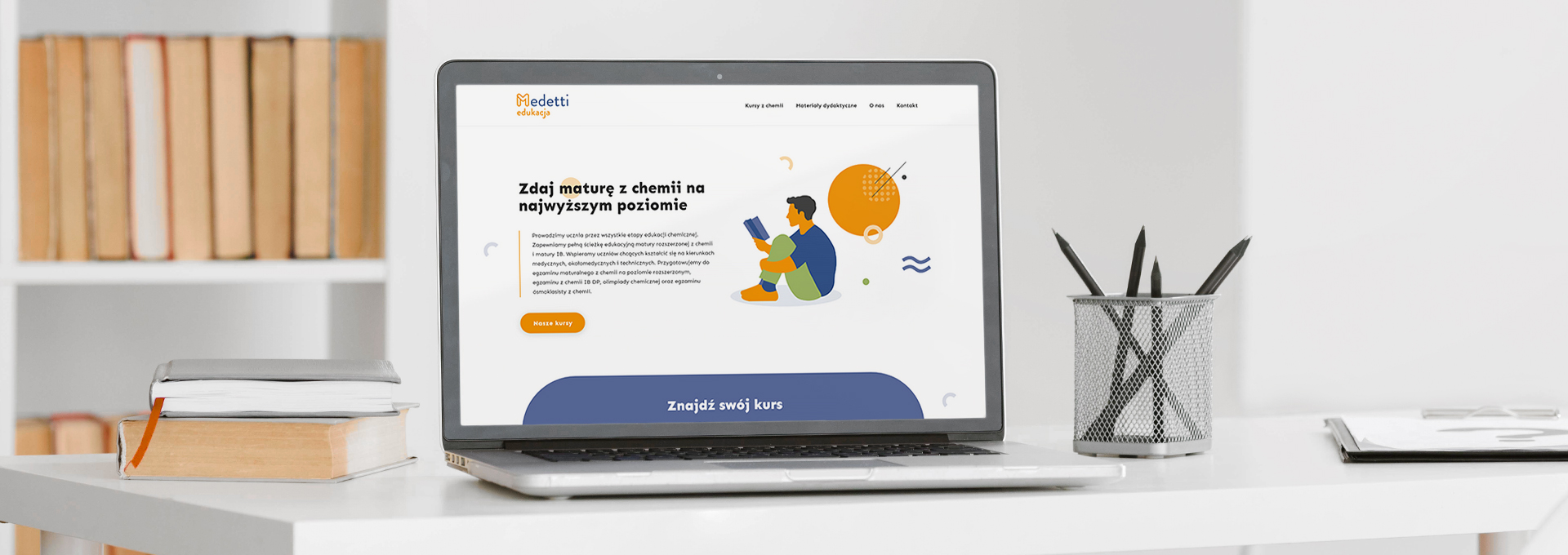 strona internetowa Strona internetowa dla Medetti edukacja tło