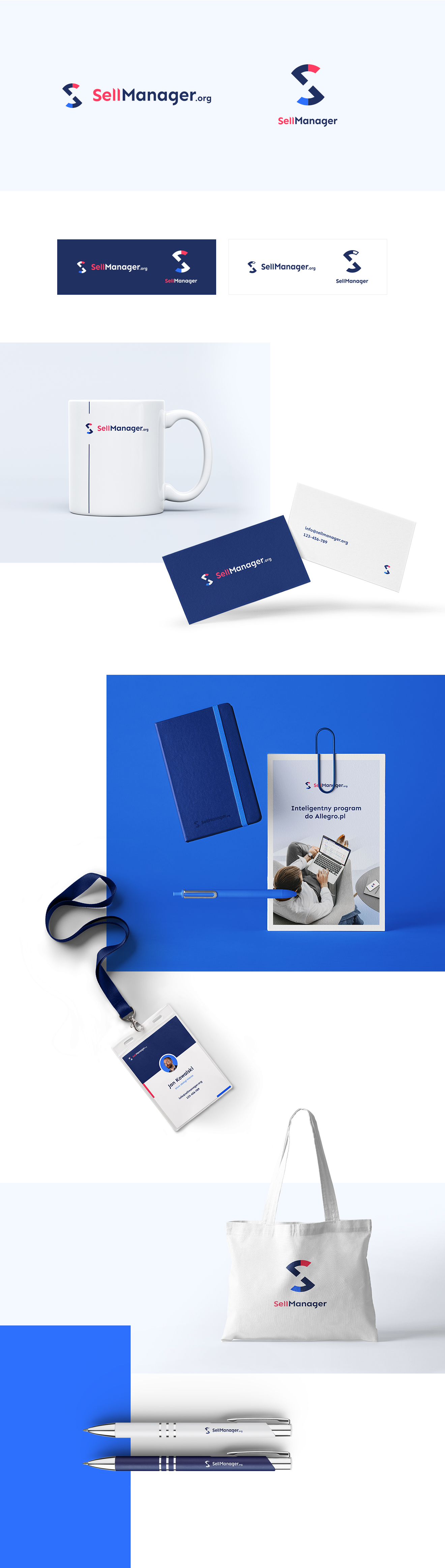 system identyfikacji wizualnej SellManager.org 