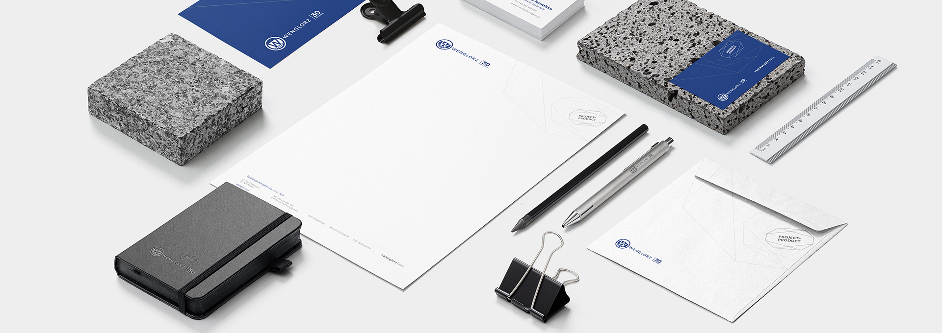 system identyfikacji wizualnej Logo i gadżety – Wenglorz tło