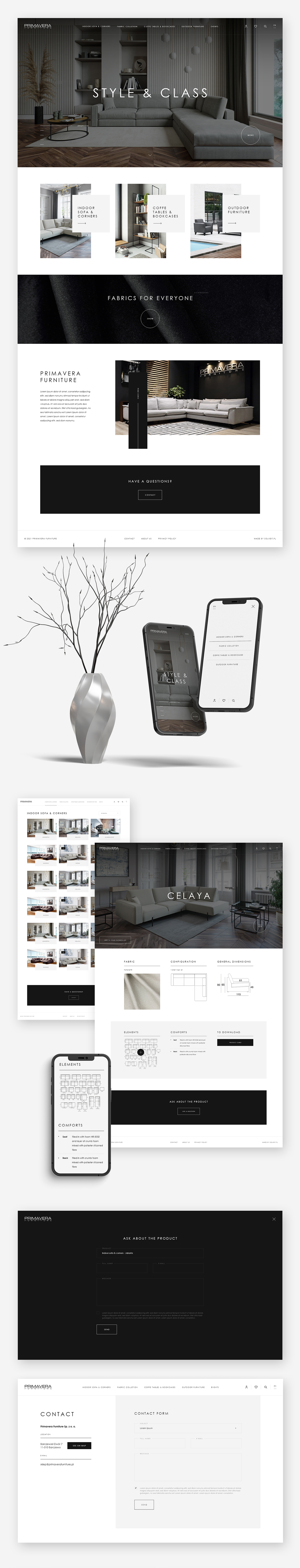 strona internetowa Primavera Furniture