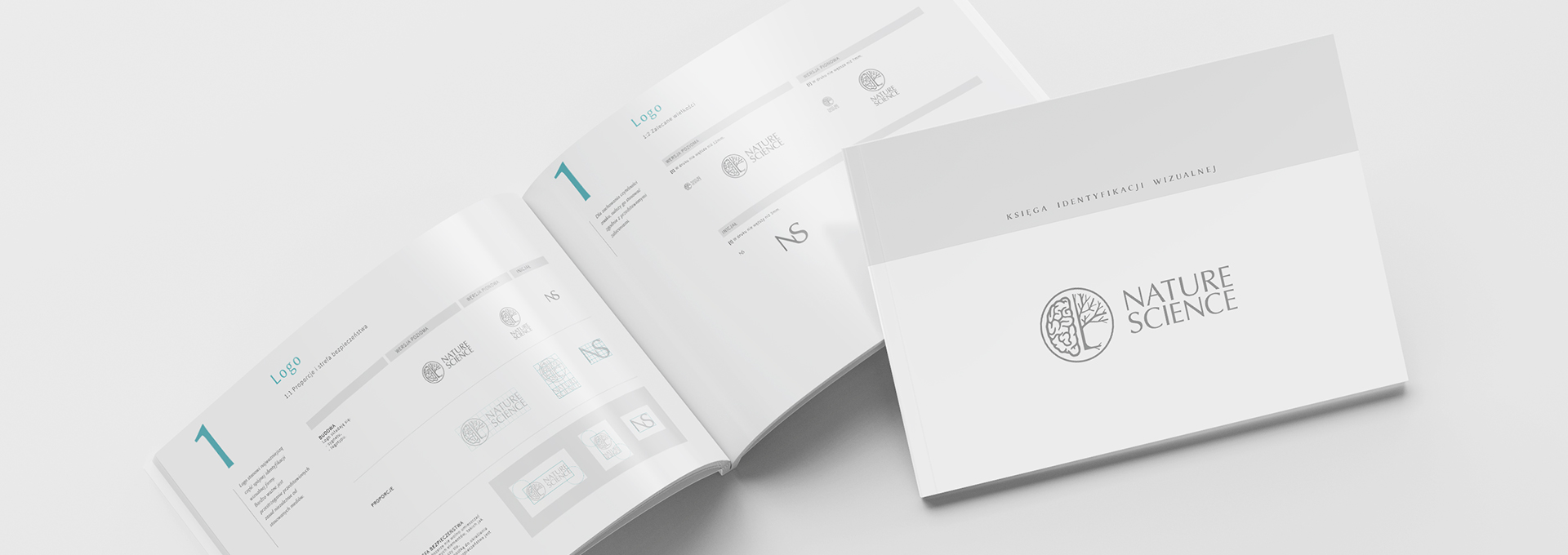 system identyfikacji wizualnej Spójny wizerunek Nature Science tło