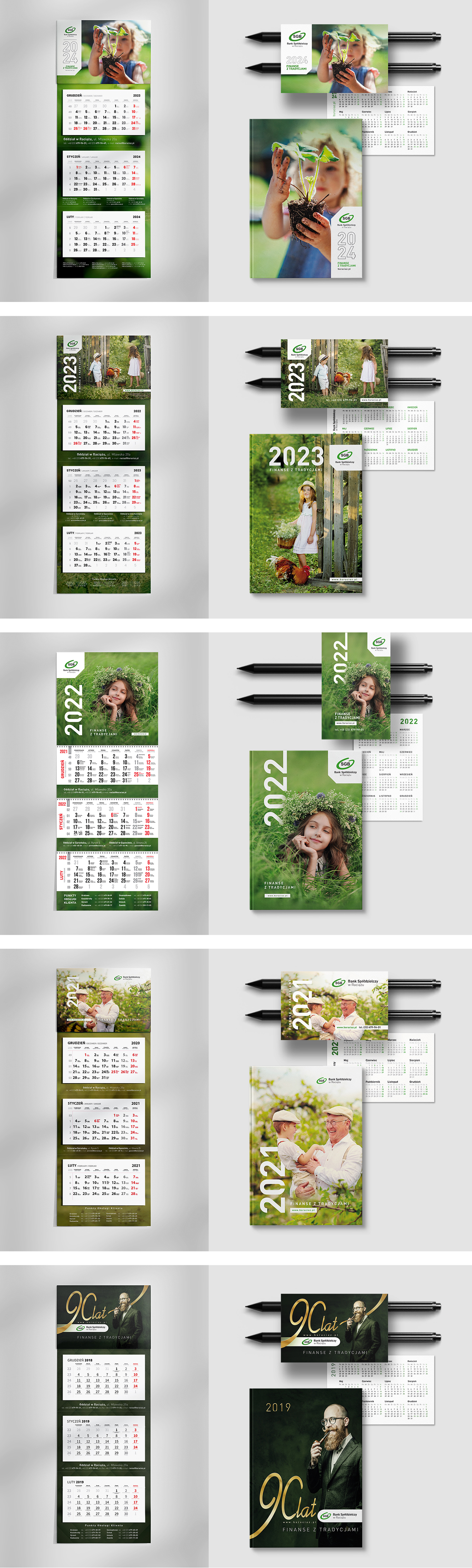 kalendarz trójdzielny BS Raciąż - kalendarze do biura