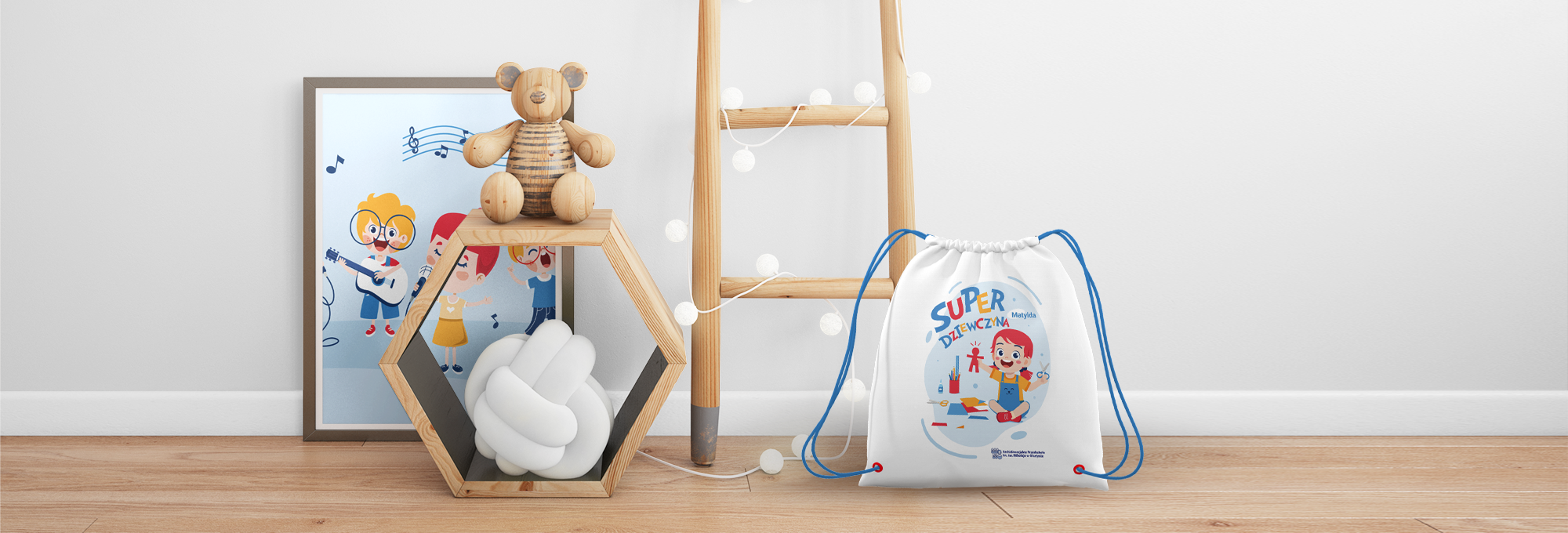 torby Przedszkole im. św. Mikołaja tło