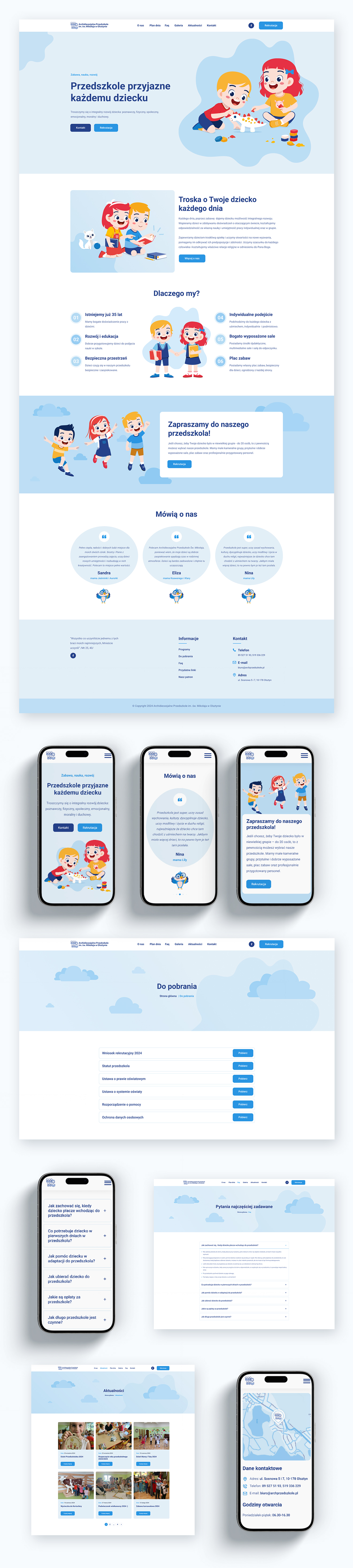 strona internetowa Przedszkole św. Mikołaja w Olsztynie