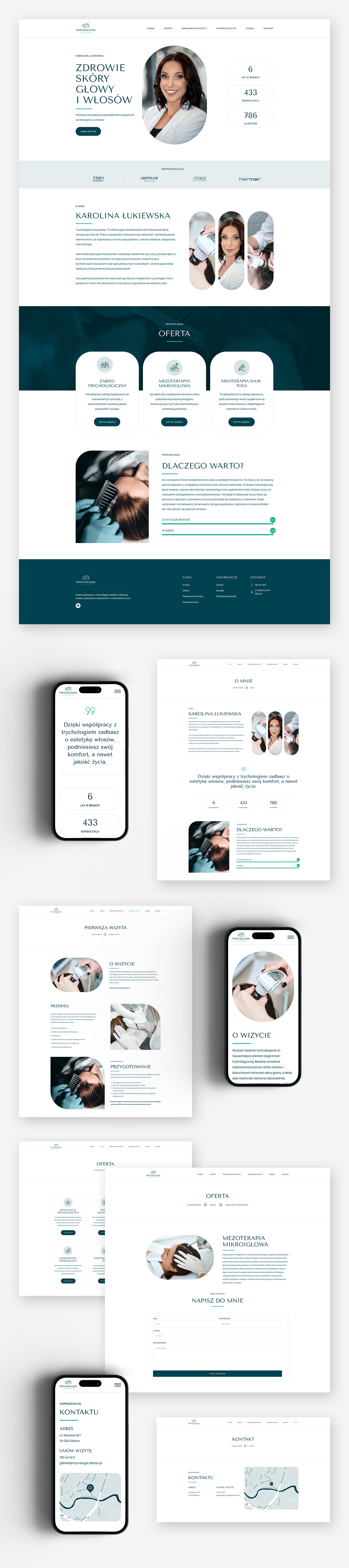 strona internetowa Trychologia Łukiewska